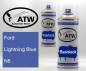 Preview: Ford, Lightning Blue, N6: 400ml Sprühdose + 400ml Klarlack - Set, von ATW Autoteile West.